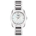 Tissot T-Wave Silver Stainless Steel Mother of pearl Dial Quartz Watch for Ladies - T023.210.11.116.00. 