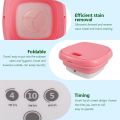 Portable Mini Washing Machine, Foldable Small Laundry Tub with Drain Basket Lightweight Washer Ultrasonic Cleaning Touch Screen and Timer Reusable Washing Machine for Baby Clothes Underwear Bra Sock. 