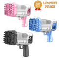 Space Rocket Bazooka Bubble Gun Electric Automatic Bubble Makers Bubbles Machine Toys Bazooka 2in1 Cap 8 & 36 Holes Bubble Gun Toy For Pool Party, Summer Vacations, Birthday Party Small bubble shooter gun bubble machine Perfect for kids indoor use-outdoor. 