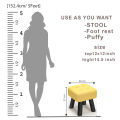 Square Foot Stool Wooden Foot Stool With Feet Load Capacity 220lb (100) kg For Living Room Bedroom Office-. 