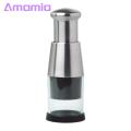Stainless Steel Food Chopper Stainless Steel Manual Food Chopper Garlic Press Onion Potato Vegetable Cutter Kitchen Tool Dishwasher Safe Garlic Crusher. 