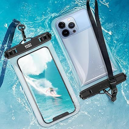 YOSH IPX8 Floating Waterproof Phone Pouch, Floatable Waterproof Phone Case Dry Bag for Swimming for all universal smartphones up to 7.5