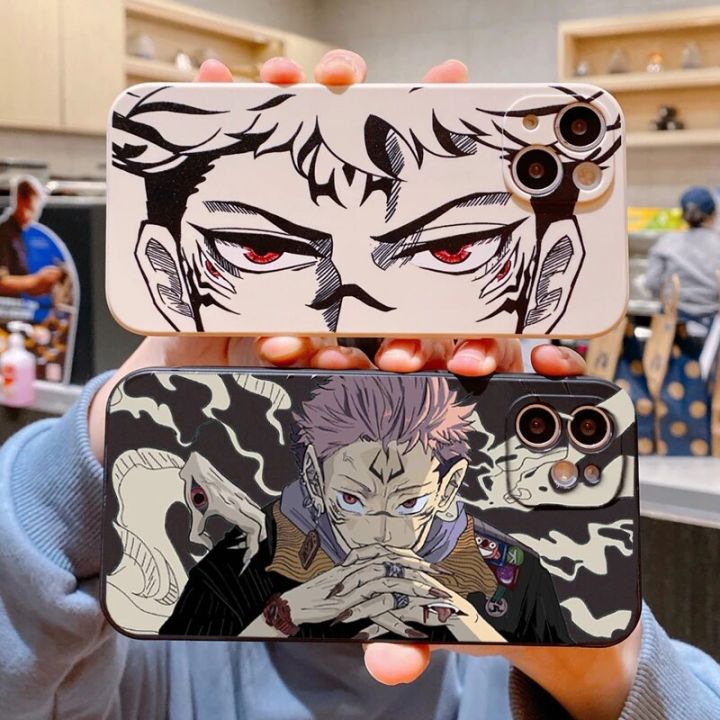 Anime Jujutsu Kaisen Itadori Yuji Ryomen Sukuna Phone Case for IPhone 15 14 13 11 12 Pro Max XS XR X 8 7Plus SE Soft Matte Cover