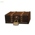 Retro Style Treasure Box Wooden Jewelry Storage Box Jewelry Box for Earrings Brooches. 