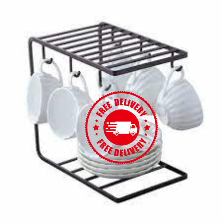 6%20Hook%20Metal%20Mug%20Rack%20Cup%20Holder%20with%202-Tier%20Storage%20Shelf%20for%20Kitchen%20Counter,%20Coffee%20and%20Tea%20Cups%20Organizer,%20Space-Saving%20Drinkware%20Display%20Stand%20-%20Image%205