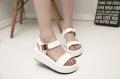 WOMEN FISH MOUTH HIGH HEELED WEDGE SANDALS. 