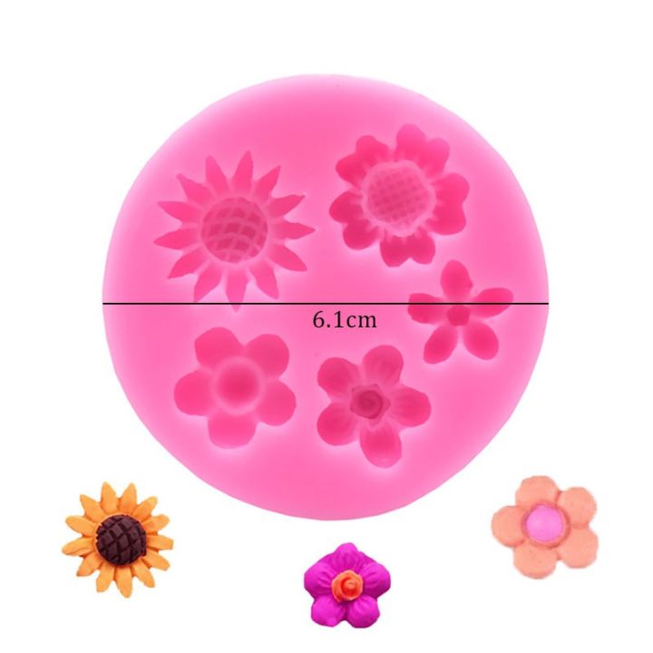 Fly Leaf Flower Series Silicone Mould DIY Rose Chocolate Candy Mold Cake Decoration Resin Fondant Molds Baking Tool