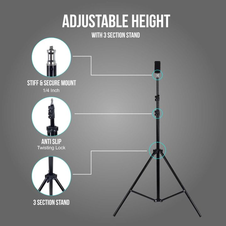 3.5%20Feet%20Tripod%20Stand%20for%20Mobile%20Phones%20and%20Cameras%20with%20Mobile%20Phone%20Holder,%20Adjustable%20and%20Portable%20Tripod%20Stand%20Mobile%20and%20DSLR%20Stand%20for%20Live%20Stream,%20Universal%20Tripod%20Stand,%20Silver%20Model%203110%20with%20Box%20and%20Bag%20%7C%20Elegant%20Home%20-%20Image%2010