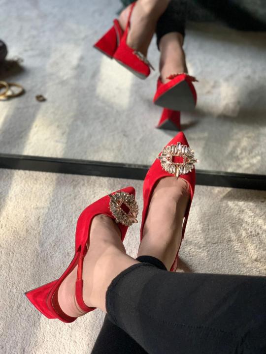 High%20Triangle%20Heel%20Sandals%20for%20Women%20Green%20Rhinestone%20Mules%20Wedding%20Toe%20Shoes%20-%20Image%205