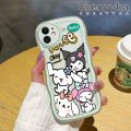 chenyyka For OPPO A16K A16E Case Cartoon Cute Kuromi Pattern Colorful Lovely Cream Wave Border Soft Clear Shockproof Phone Cases Creative Camera Transparent Casing Simple Gentle Protective Cover. 