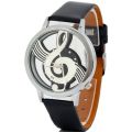Disu Men Woman Wrist Watch Note Music Notation Leather Analog Quartz Watches Women's Watch Analog Quartz Vogue Relogio Feminino. 