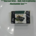 **Bharosa Organic Charcoal Soap for Oily Skin | salicylic & Kojic Acid, Charcoal & Niacinamide Enriched | Deep Cleansing  & Brightening Herbal Soap**. 