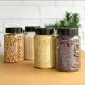 Pack of 6 / 12 Airtight Kitchen Storage Containers 1150ml - Leakproof Masala Jar Set - Stackable Plastic Spice Box & Pantry Organizer + Free Spoons. 