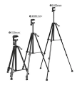 380A Heavy Duty Tripod for Mobile, DSLR & Cameras | 5 Feet Tripod Stand | Black Color | 1.5kg Load Capacity | Free Mobile Holder & Carrying Bag – Ideal for YouTube & Videography by TechDepot. 