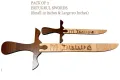 Pack of 2 Ertugrul Ghazi -Toy For Kids - Collection Toys, Action Toys - Ertugrul Swo rd-Toy For Kids - Ertugrul Talwar, Ertugrul Knife, Ertugrul Fighting Knife- Large Size Ertugul Knife For Kids, Wooden Made ( 20 INCHES/12 INCHES ). 
