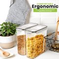 Fast Forward Cereal Containers Storage - Airtight Food Storage Containers For Pantry Organization And Storage - Canister Sets For Kitchen Counter. 