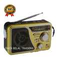 Portable 3 Bands (FM/AM/SW) Rechargeable Radio with USB/TF Music player. 
