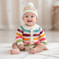 Crochet Baby Sweater n Caps / Handmade / Woolen. 