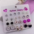 Pack Of 12 - Earrings Tops Fashion Women trendy stylish girls EarringE-5642. 