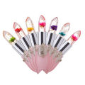 Beauty Bright Flower Crystal Jelly Lipstick Magic Temperature Change Color Lip Balm Makeup red. 