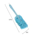 Bath Loofah & Brush with Long Handle Sponge Back Scrubber Shower & Bath Handle Exfoliating Pouf Scrubber on a Stick Body Back Luffa Brush. 