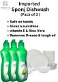 Dish Wash Liquid SPONJ – Imported dishwashing,  250ml (Pack of 3), Powerful Kitchen Cleaner & Gentle on Skin. 