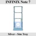 Infinix Note 7 SIM Tray Sim Jacket Sim Slot Sim Door For Infinix Note 7 - Silver. 