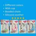 BAGASHION Baby fish Pacifier with Chain Holder Beautiful For kids Silicon Pacifier with Cap and Beaded Chain - BPA-Free Soother for baby Soother for baby boy Soother for baby girl Soother for newborn baby  Soother Pacifier with Clip-On Holder for Infants. 