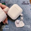White Color Case Simple Airpods Pro Protective Case Cute Solid Color Case Apple Earphone Case Silicone Anti Falling Silicone Protective Cover. 