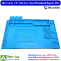 Mechanic V51 18×12 Inch Heat Resistant Silicone Soldering Mat 500℃ ESD Non-Slip Repair Pad for Mobile Phone & Electronics Repair by Electrica. 