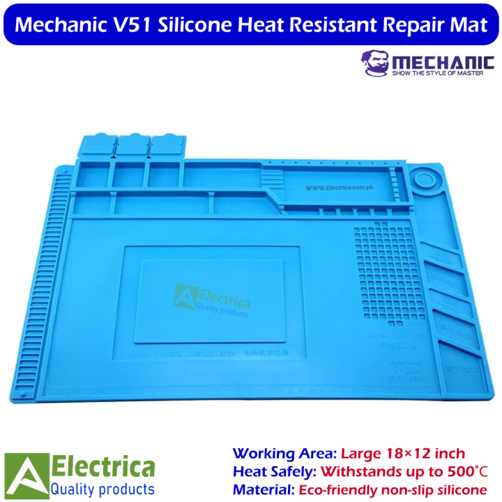 Mechanic%20V51%2018%C3%9712%20Inch%20Heat%20Resistant%20Silicone%20Soldering%20Mat%20500%E2%84%83%20ESD%20Non-Slip%20Repair%20Pad%20for%20Mobile%20Phone%20&%20Electronics%20Repair%20by%20Electrica%20-%20Image%203