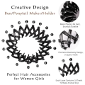 Expandable Round Hair Bun Holder Claws, Korean Fashion, Adjustable Hair Clips for Women. 