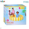 INTEX 58432 Zesty Lemon Pool 5ft (58"x13") With Free Pump, 10 pcs Ball & Patch  ( 1.47m x 33cm ) Beautiful Swimming Tub For Kids | This Kiddie Pool Features a Cheerful Lemon-Themed Design | Kids Swimming Pool | Inflatable swimming pool for childrens. 