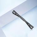 Metal Shirt Collar Clip Tie Collar Bar Pin for Unisex Scarf Necktie black. 