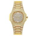 【Hannah Martin Store】Fashion Hip Hop Iced Out Watch for Men Women Top Brand Luxury Diamond Calendar Quartz Wristwatches Relogio Reloj Drop Shipping. 
