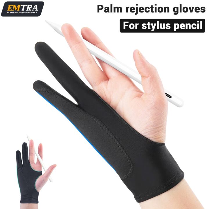 EMTRA Palm Rejection Gloves Two Finger Anti-fouling For Universal Pen Xiaomi Samsung Tablet Pad Stylus For iPad Android Tablet
