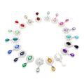 10Pcs 45*24MM Alloy Rhinestone Brooch Pandant Buttons Jewelry for Clothing Wedding Handmade Sewing Diy Decorative Accessories. 