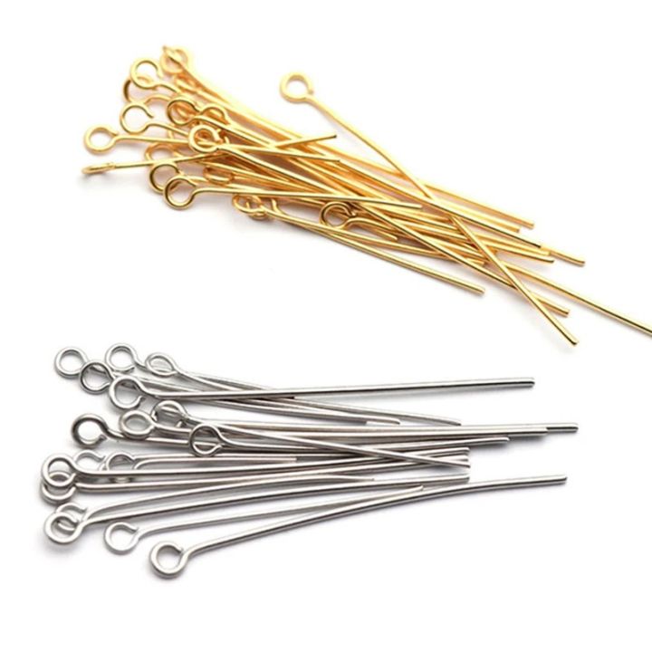 Steel Flat Head Pin Findings Headpins For Jewelry Making Diy Supplies Accessories 100 pcs  25mm 40 mm 50mm