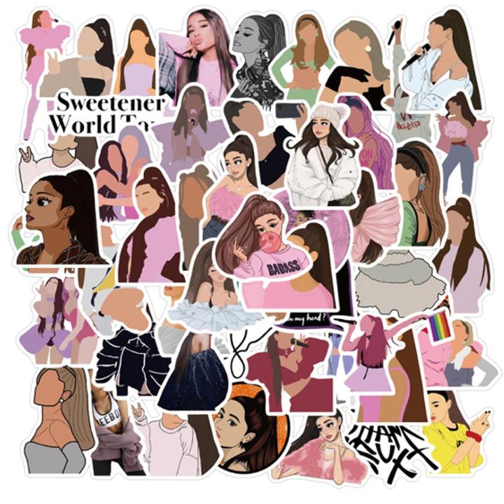 50pcs Waterproof Ariana Grande Graffiti stickers Suitcase Guitar Deco Stickers