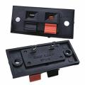 4-Position Audio Speaker Terminal Block – Spring Loaded Push-In Jack | Wire Connector Clip for DIY Amplifier & Speakers. 