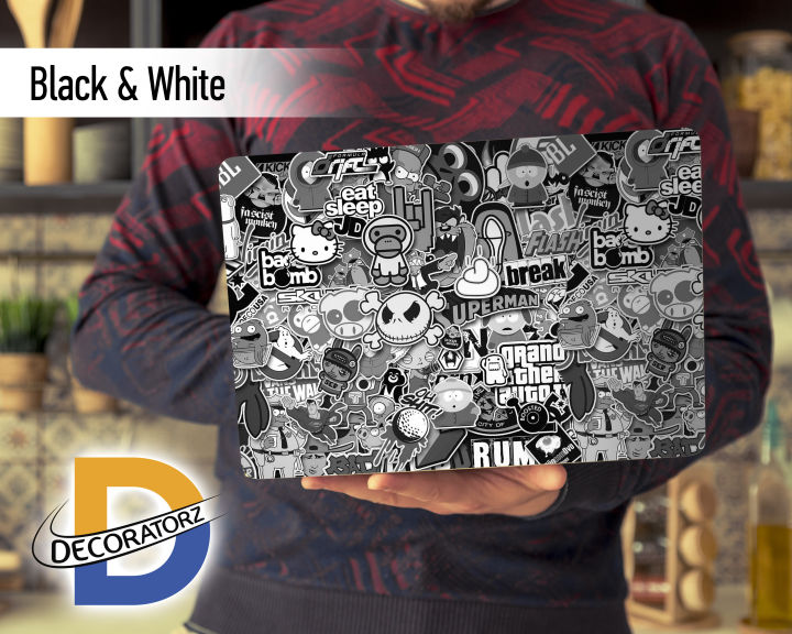 Sticker Doodle Art Laptop Skin Vinyl Sticker Decal, 12 13 13.3 14 15 15.4 15.6 inch Laptop Skin Sticker Cover Art Decal Fits All Laptops