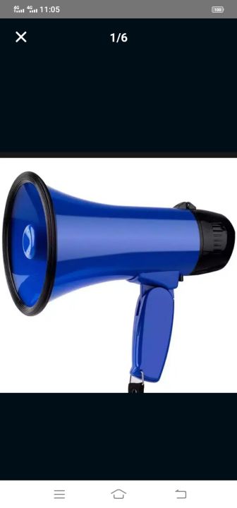 Portable%20Megaphone%2020%20Watt%20Power%20Megaphone%20Speaker%20Bullhorn%20Voice%20And%20Siren/Alarm%20Modes%20Loudspeaker%20megaPhone-Adjustable%20Volume-Lightweight%20Bull%20Horn%20for%20Cheerleading%20-%20Image%205