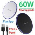 60W Wireless Charger for iPhone 13 12 11 X XR XS Fast wireless Charging Dock for Samsung Xiaomi Huawei Phone Qi charger wireless. 