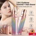 2 in 1 Electric Eyebrow Trimmer And Shaver Rechargeable Hair Remover For All Use In Pen Size Facial Beauty 2 IN 1 Rechargeable Electric Eyebrow Trimmer Epilator Facial Hair Removal. 