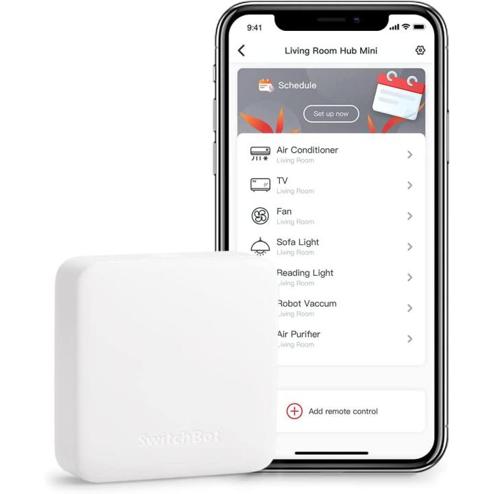SwitchBot Hub Mini Smart Remote IR Blaster, Link SwitchBot to Wi-Fi Control TV, Air Conditioner, Compatible with Alexa, Google Home, IFTTT