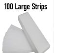 RICA Strong Bonded waxing strips (100) مضبوط جڑ کیلئے موثر بال مٹانے کیلئے StripS Pre-Cut Disposable Wax Strips - 100 Pack Hair Removal Wax strips Wax Paper - Disposable Wax Strip packet contain 100 Strips. 