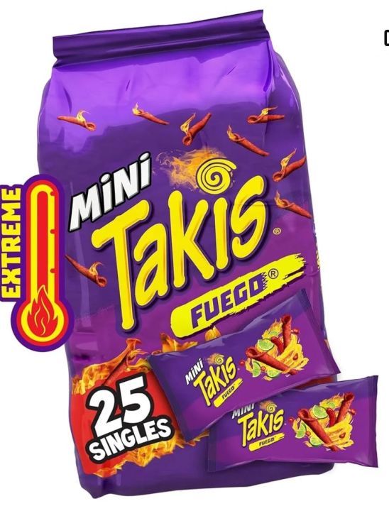 Takis | Takis Chips | Fuego Chips | Snacks (Imported) Snacks 35g | Pack of 25