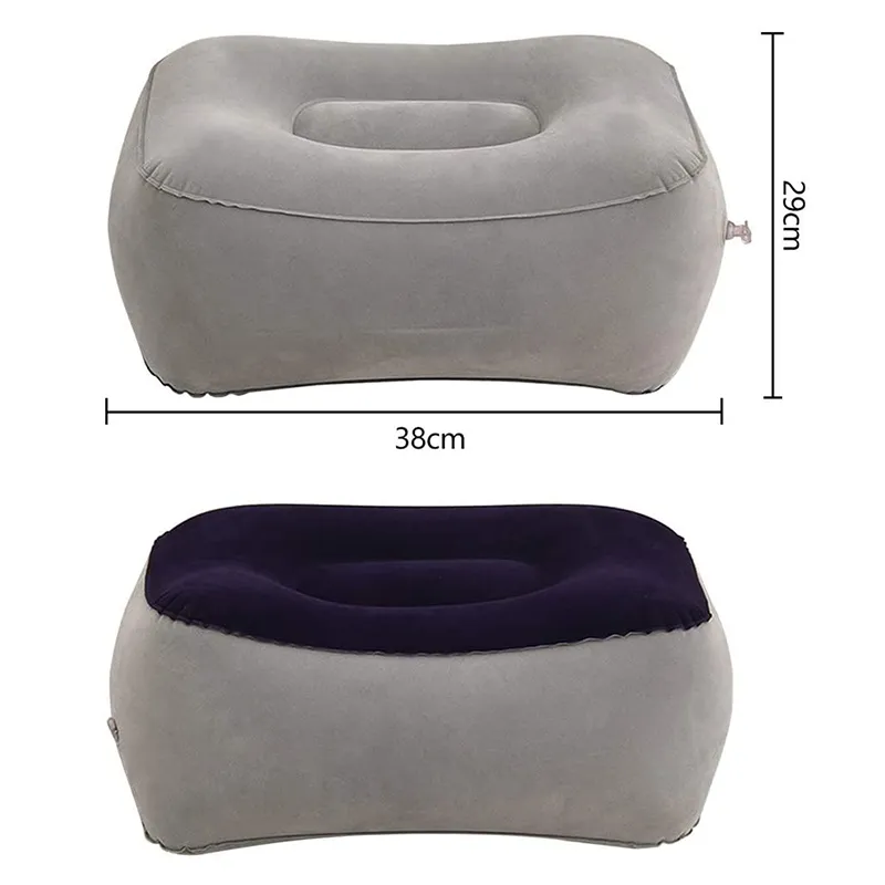 Inflatable Travel Foot Rest Support Pillow PVC Resting Pillows Flight Sleeping Footrest Pillow Airplane Car Bus Cushion Pads Daraz.pk