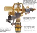 Original Sprinkler Rain Bird Brass 35ADJTNTB Impact Sprinkler, Adjustable 0° -360° Pattern, 23' -50' Spray Distance, 50 Visit the Rain Bird Store. 