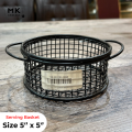 French Fries Basket, French Fries & Snack Basket - Metal Food Bucket with Strainer, Perfect for BBQ, Restaurants, and Home Use |  Fries Basket - Fast Food Bucket for Fries, Chicken, Chips, and Snack Serving. 